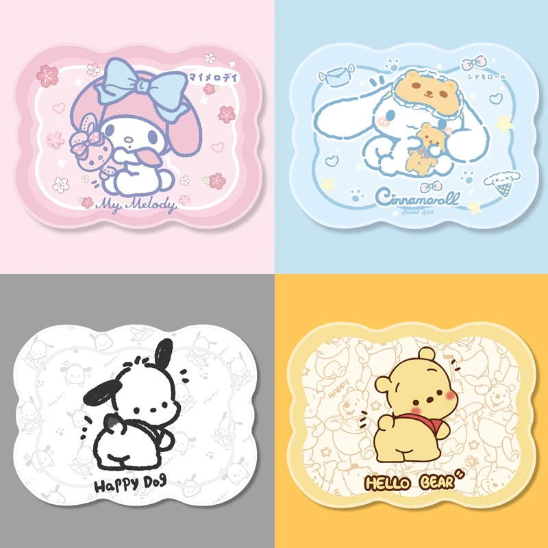 维尼小熊波浪鼠标垫小号可爱办公游戏异形垫桌垫橡胶小清新滑鼠垫