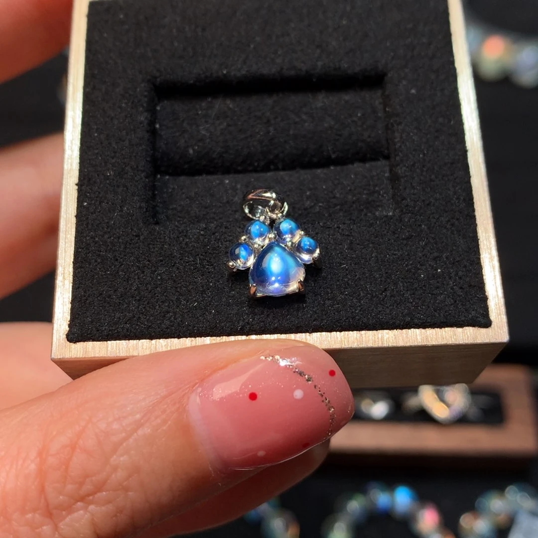 银S925镶嵌吊坠月光石W****）