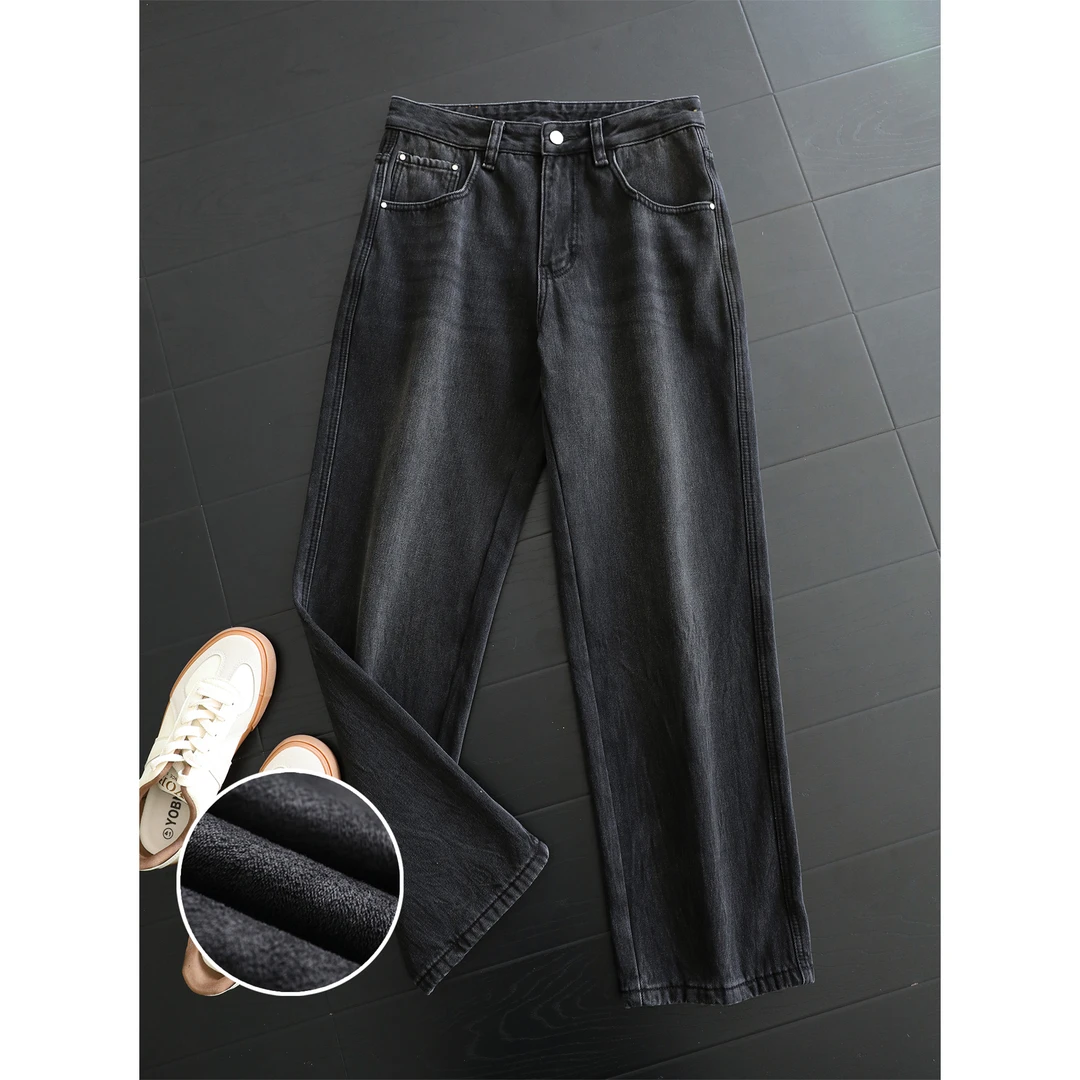 THON BERRY男士水洗做旧美式复古长裤宽松百搭休闲牛仔裤NZK004HR