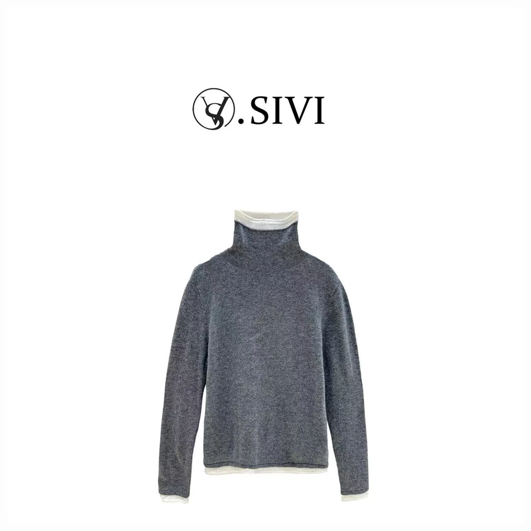 熙薇气质高领毛衣【寒木春华】冬季新款时尚休闲上衣F7729