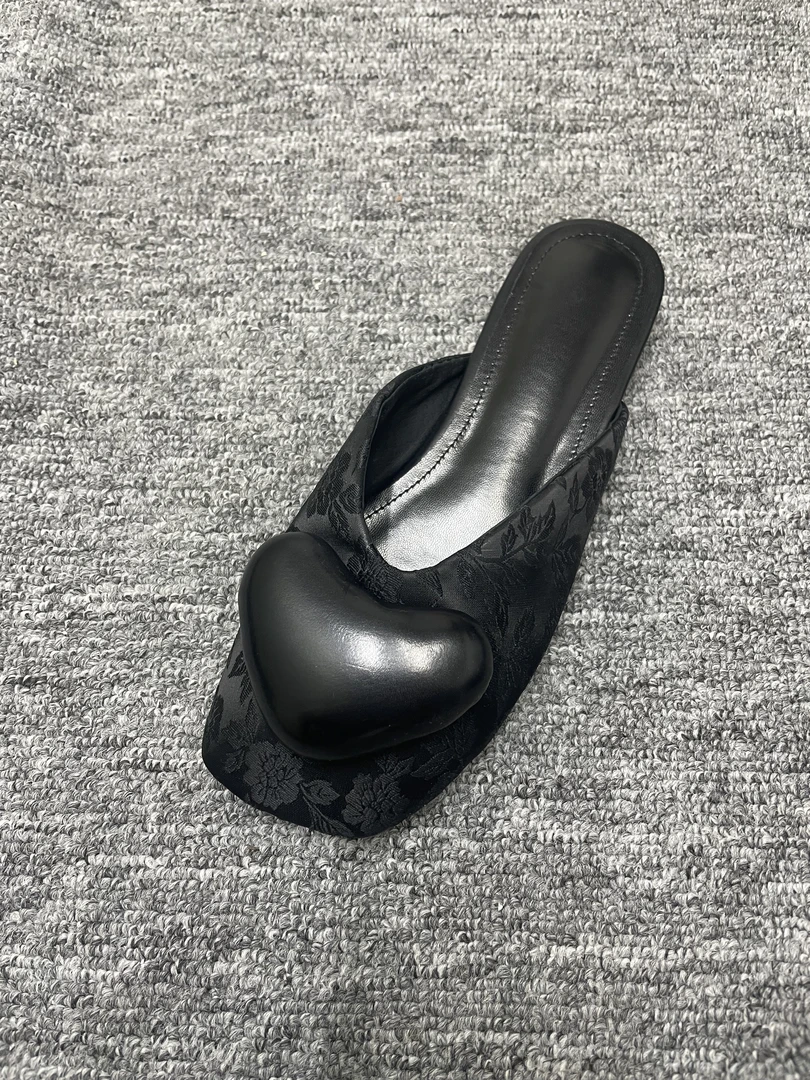 断码调价夏季新款国风拼皮圆头百搭休闲舒适包头半拖鞋