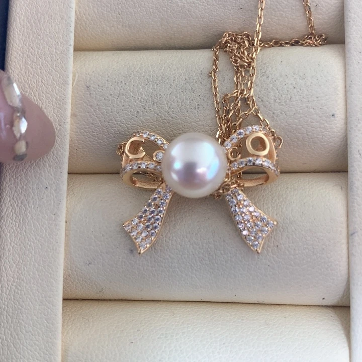 颈饰银S925镶嵌海水珍珠