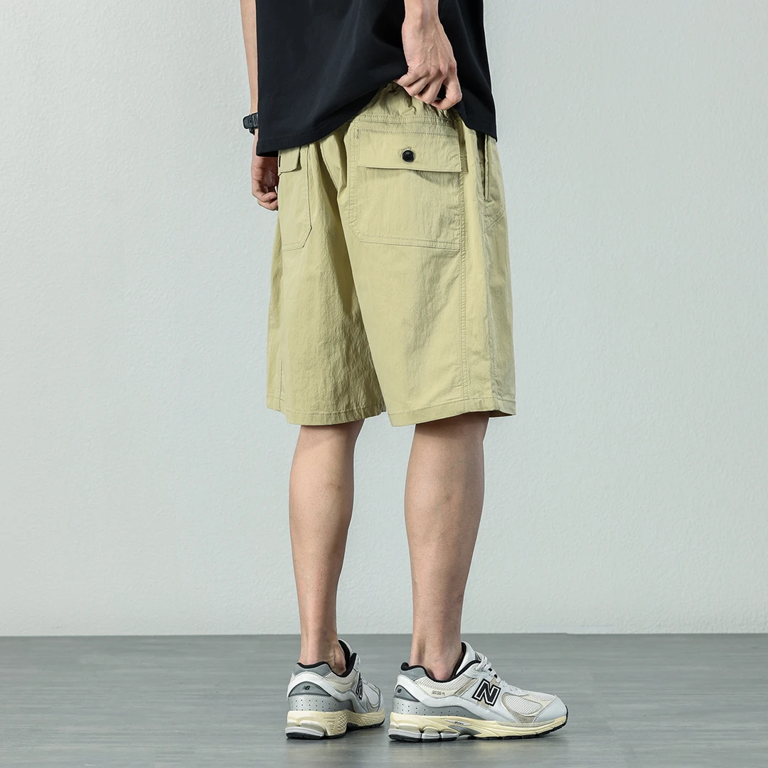 夏季薄款冰丝短裤男士2025新款潮流宽松透气休闲速干五分裤子男潮