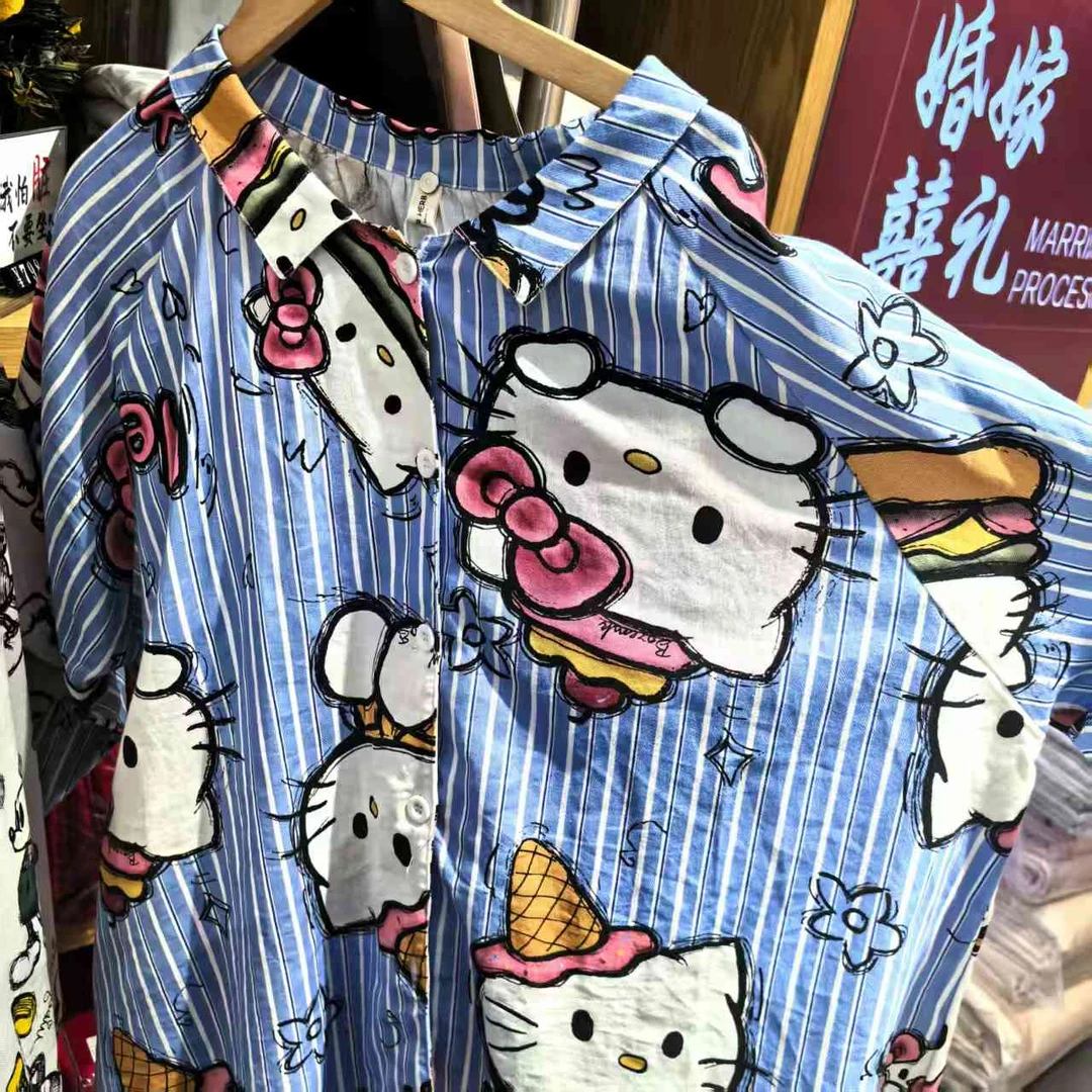 丹姐家-2523翻领卡通可爱爆品睡衣家居服