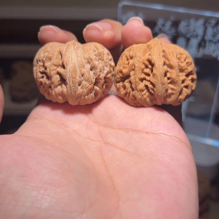 把件文玩核桃38全品元宝俩单只