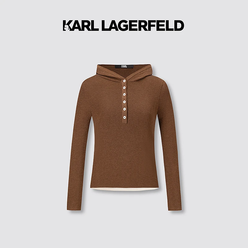 KARL LAGERFELD卡尔拉格斐2025春季新款连帽套头衫老佛爷M21L2342