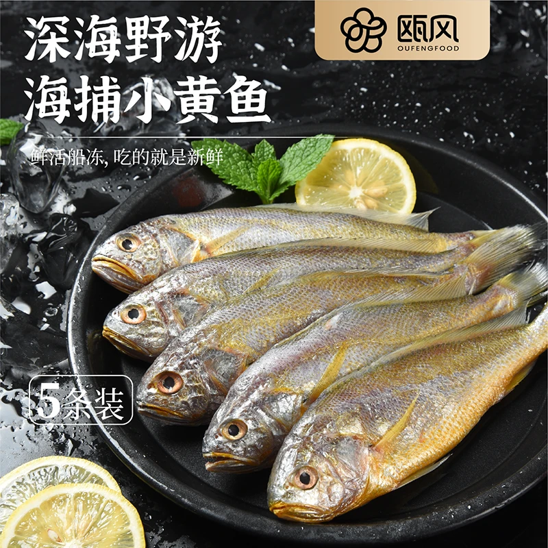 野生东海小黄鱼速冻少刺多肉每盒5条*3包顺丰冷链