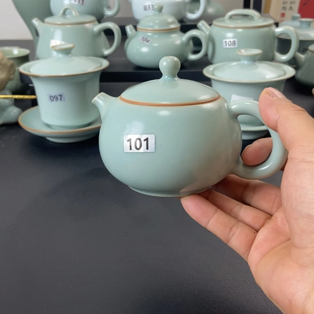 壶微瑕仿古釉手工西施壶