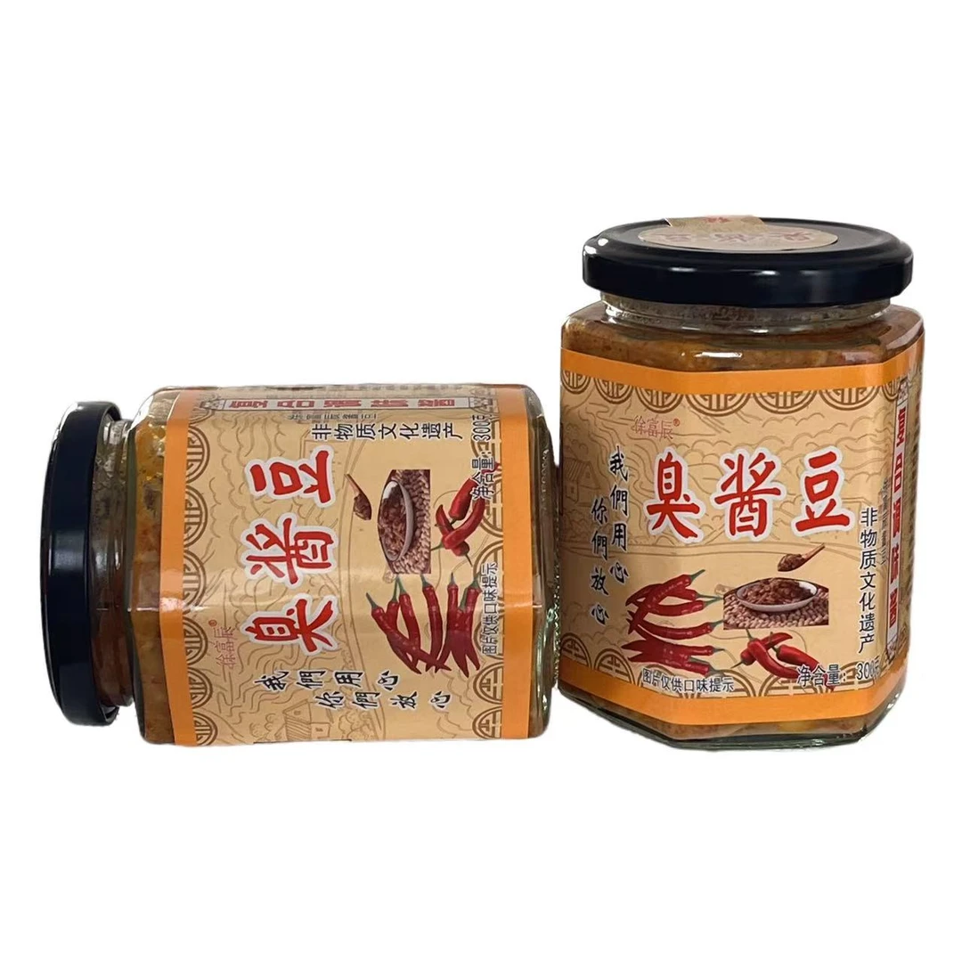安徽古法制作食用臭酱豆300g2瓶