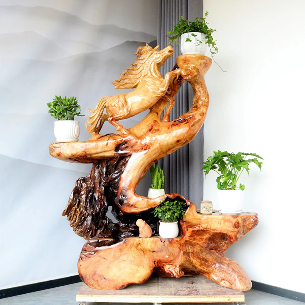 原木整体无拼接根艺装饰品