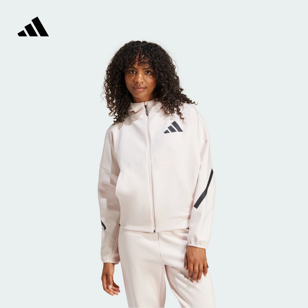 阿迪达斯官方 ADIDAS ZNE系列黑标制服亲肤柔软连帽外套女 JF4789