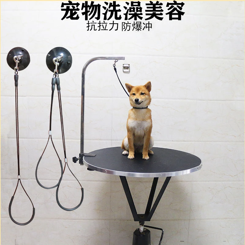 宠物美容吊绳挂绳狗狗猫咪洗澡固定绳钢丝绳强力吸盘固定神器