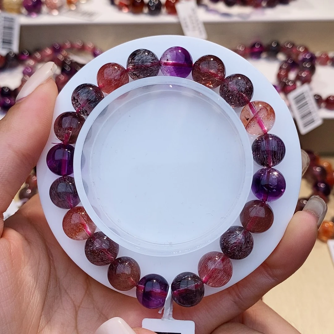 黄晶未镶嵌手链黑加仑超七9+