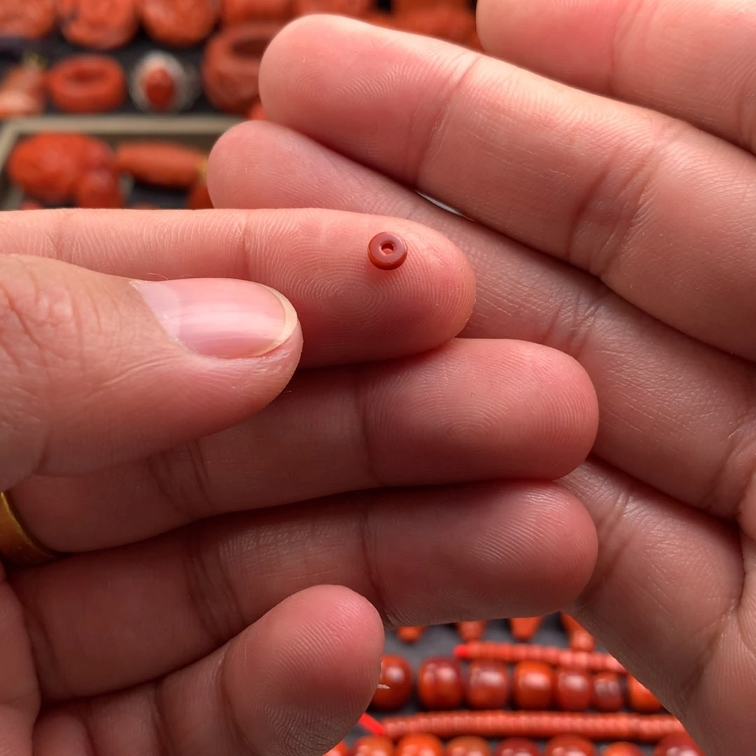 南红玛瑙精工直切隔片4未镶嵌喜*