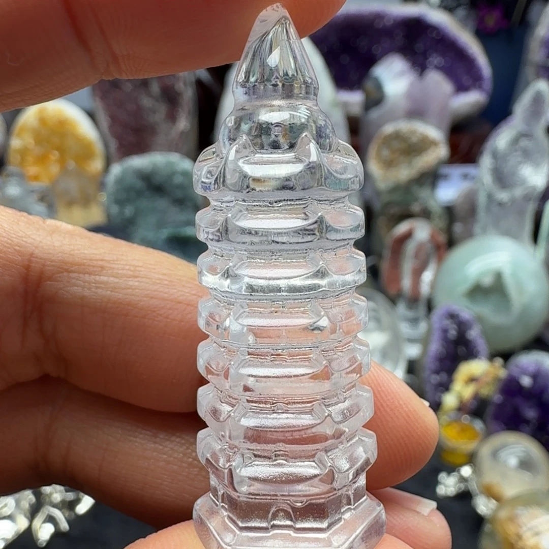 未镶嵌紫晶摆件文昌塔