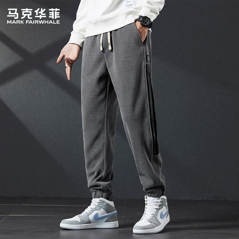 马克华菲秋季休闲裤男士2025新款宽松束脚男裤潮流百搭运动九分裤