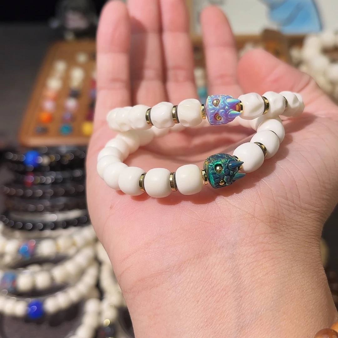 白玉菩提手串泡*白玉菩提