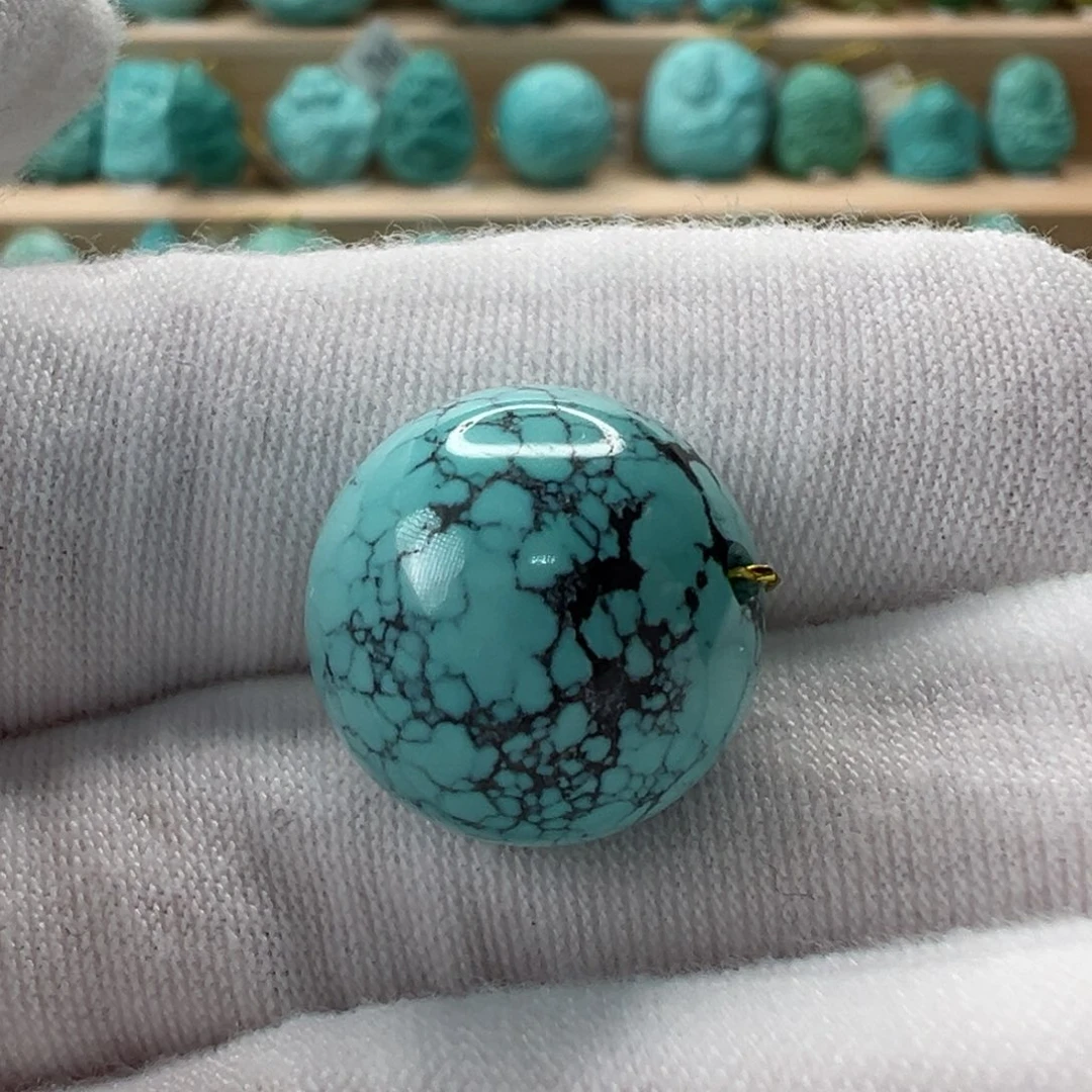 未镶嵌绿松石圆珠15.1mm