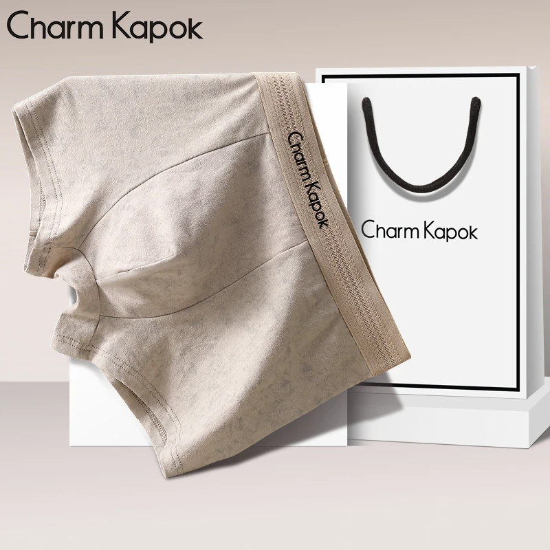 Charm Kapok男士内裤2026新款纯棉质感10A抗菌四角短裤送男友礼盒