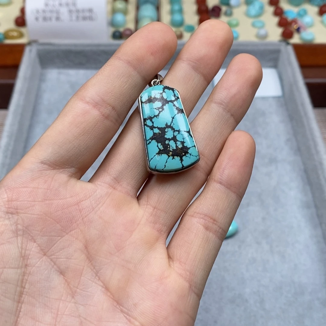 绿松石银S925镶嵌配饰