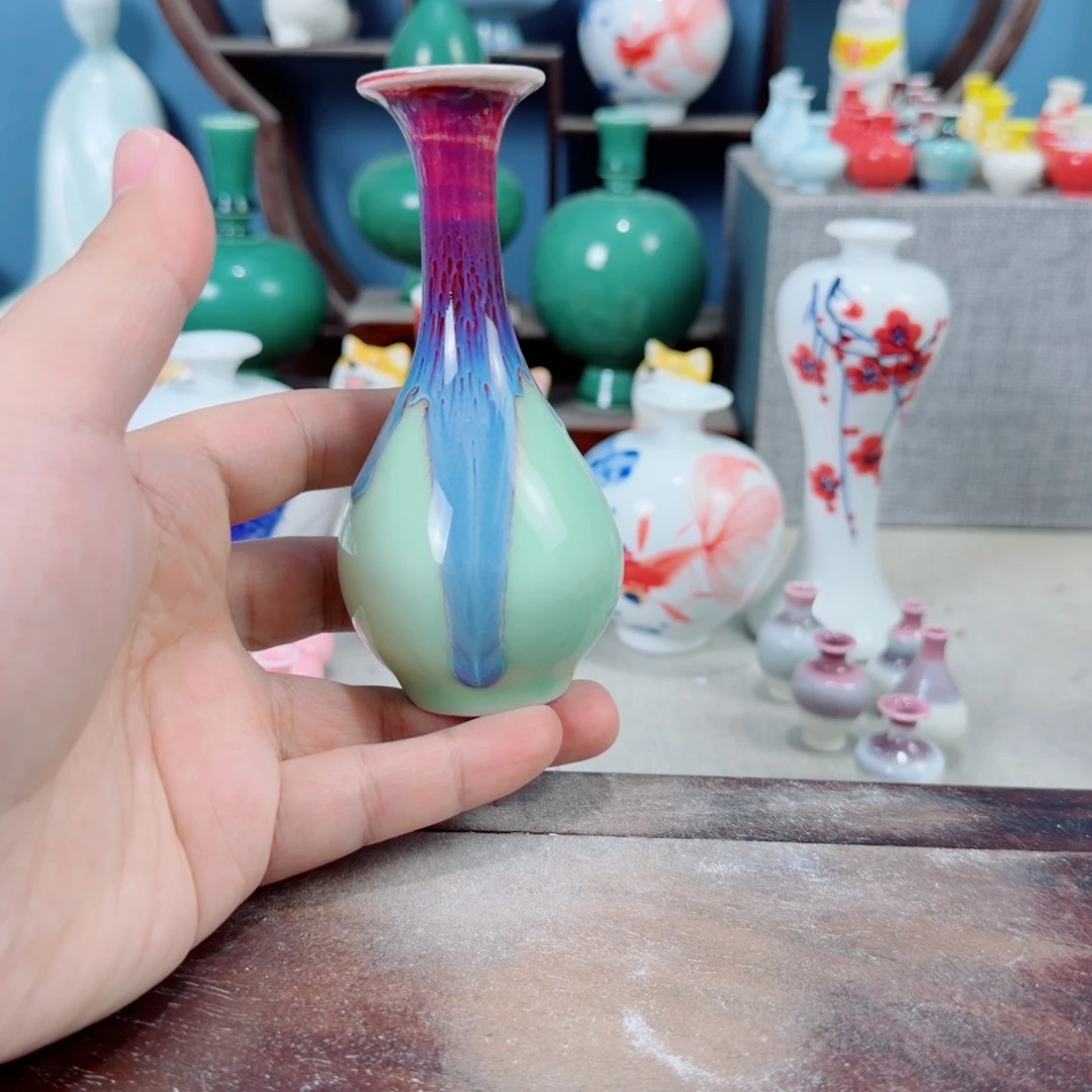 陶瓷手工小花器摆件