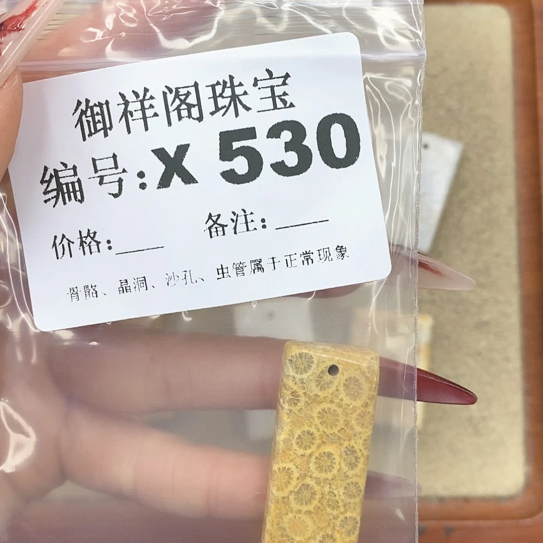 硅化珊瑚（珊瑚玉）颈饰未镶嵌一***乐