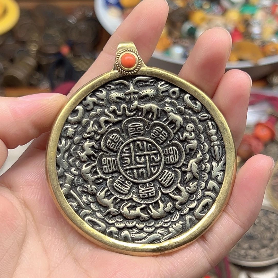 卓***金铜铁合金类藏地精美九宫