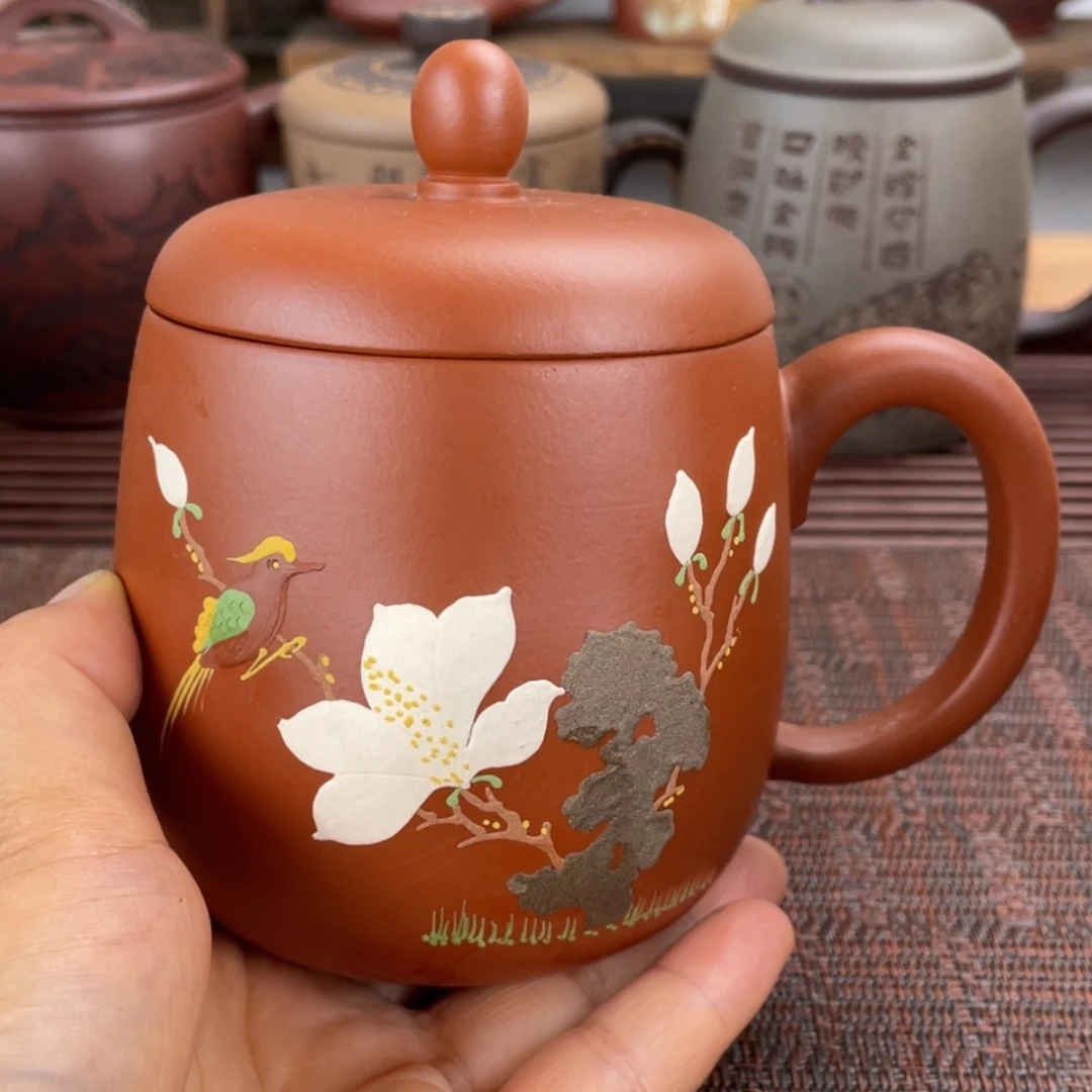【闪购商品】茶杯紫砂宜兴原矿紫砂盖杯微瑕