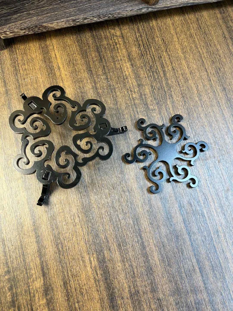 加厚碳钢精美雕花杯托壶托杯架壶架防烫架围炉热水壶架隔热垫架