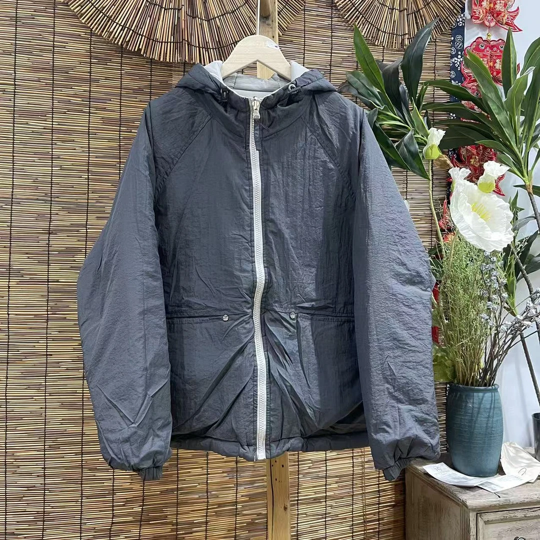 19517新款秋冬双面穿休闲减龄宽松显瘦时尚棉服