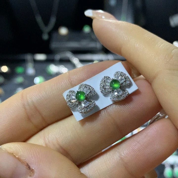 翡翠银S925镶嵌戒指