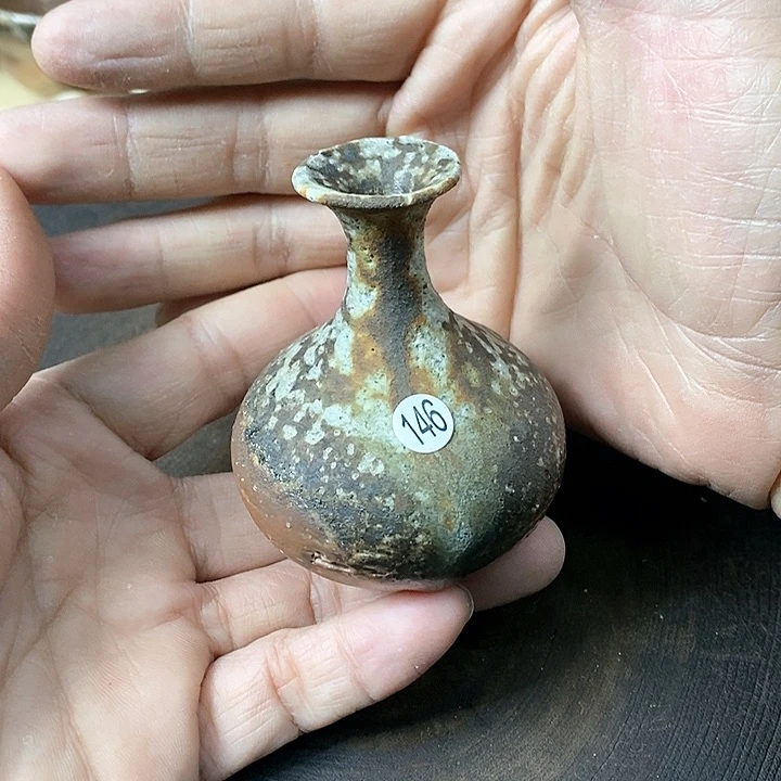 杯手工粗陶、柴烧茶器