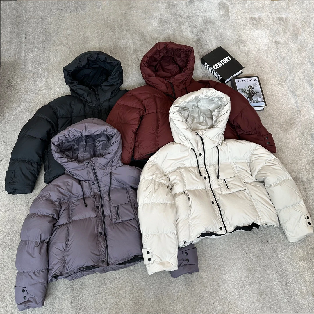 【米可家】自热纱单口袋新国标90安心绒面包羽绒服807