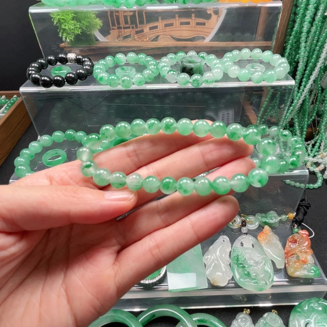 石英质玉（非洲翠）未镶嵌手串