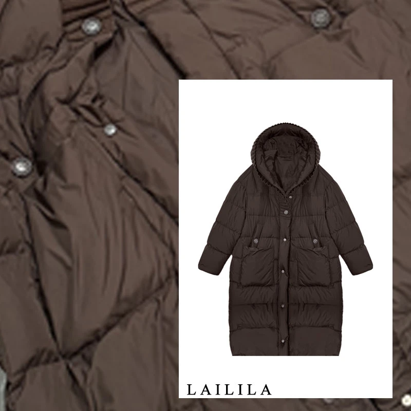 LAILILA【昵雅】25秋冬新品长款羽绒外套DJ511AC10627