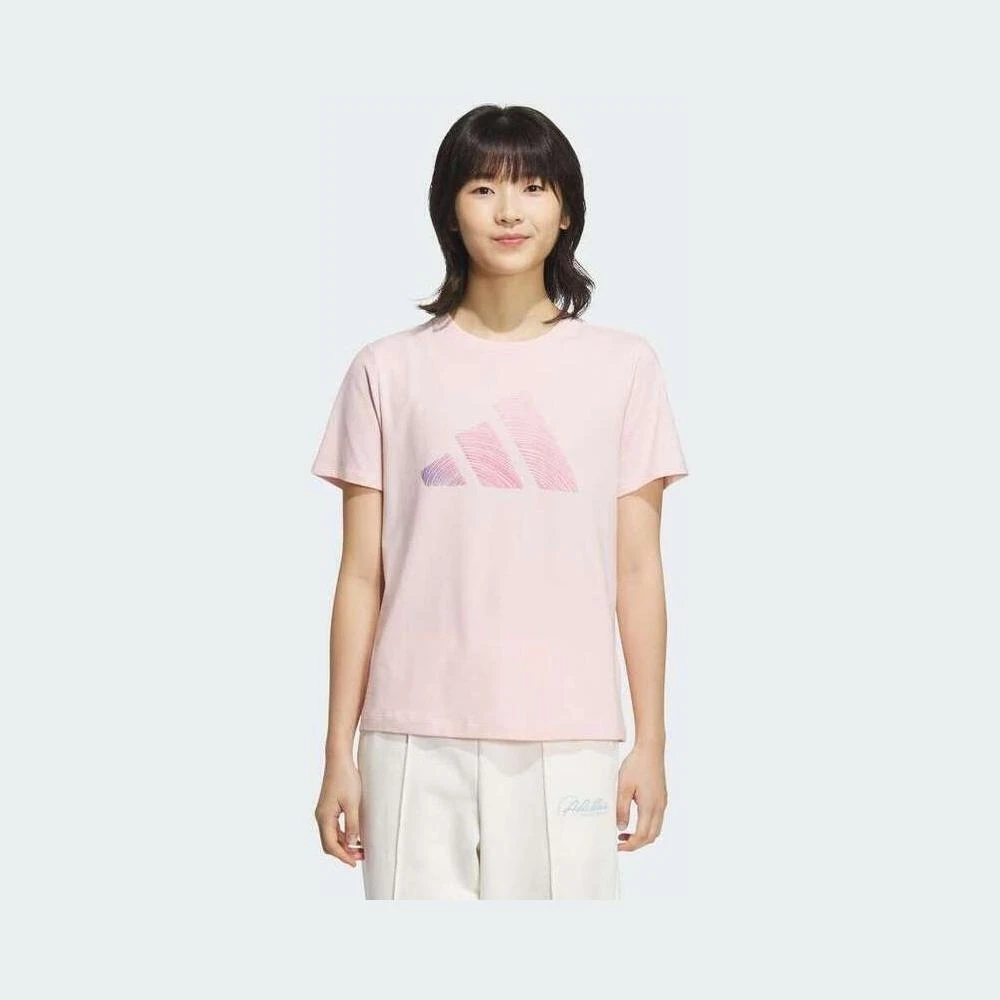 【滔搏联动】adidas阿迪达斯女子LOGO SS TEE休闲时尚运动T恤JZ1577