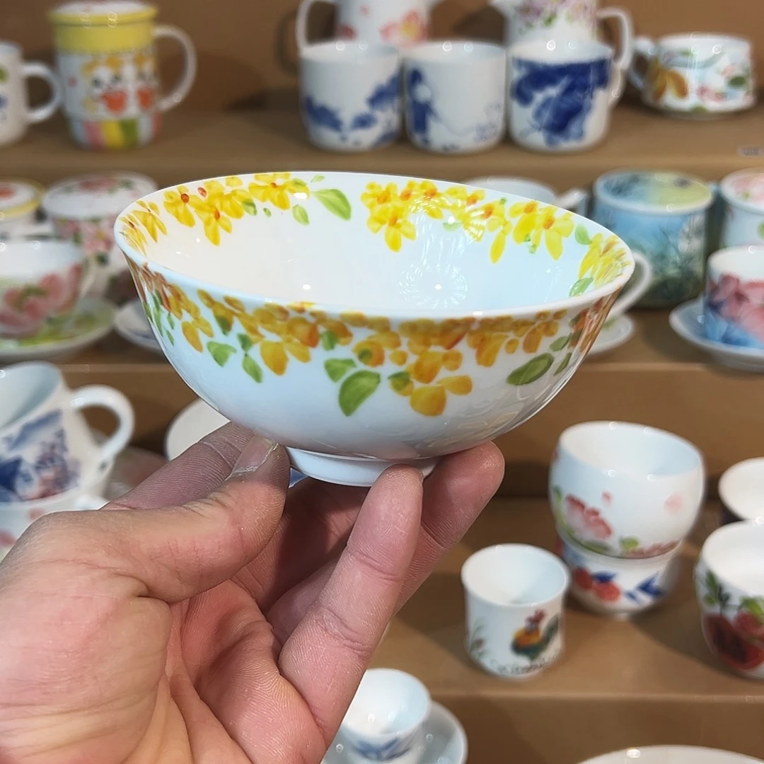 陶瓷景德镇手工手绘陶瓷5寸碗