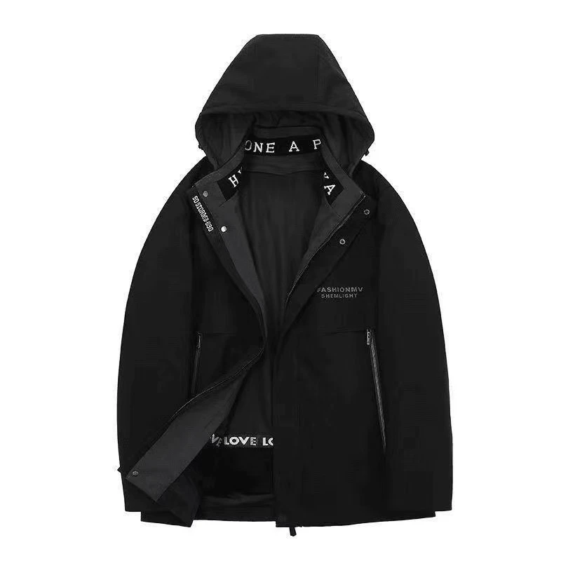 佳依男装  男士青紫蓝长毛兔皮草派克服拆卸内胆冬季兔毛爸爸冬装