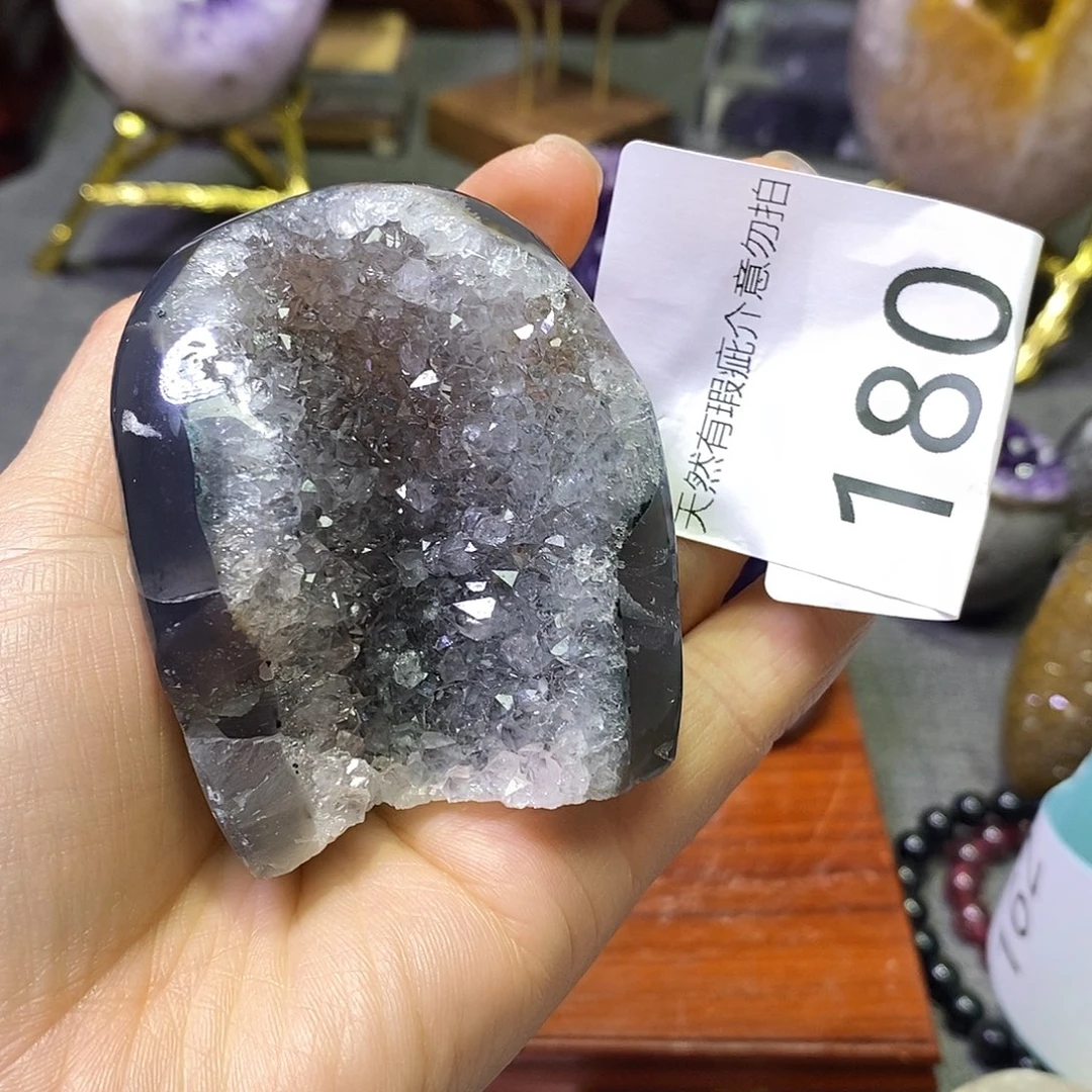 紫晶珠宝半成品未镶嵌