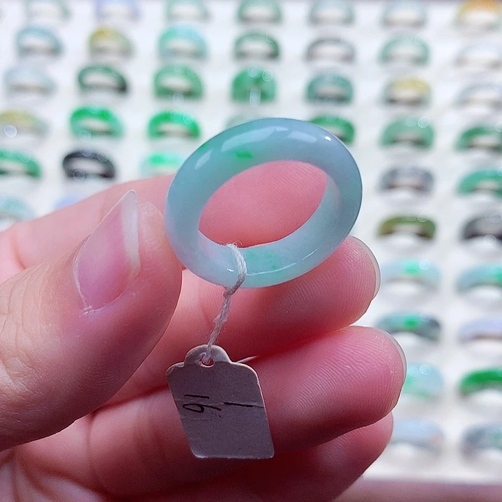 翡翠未镶嵌戒指16号