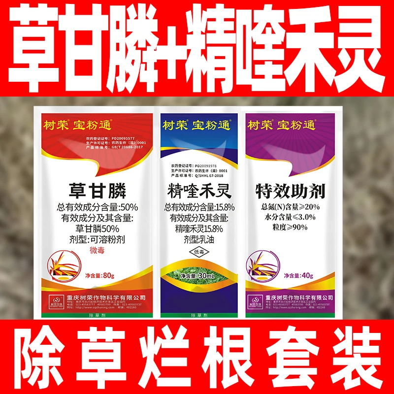 宝粉通草甘膦精喹禾灵草甘磷除草剂烂根剂杂草芦苇强力烂根剂专用