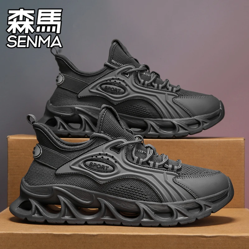森马男鞋2025新款厚底防滑耐磨减震跑鞋秋季休闲跑步篮球运动潮鞋