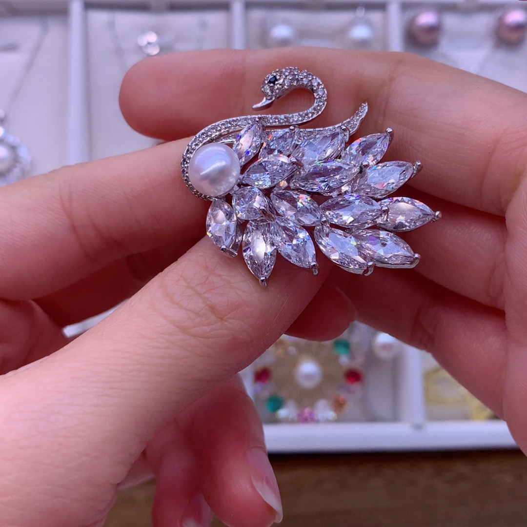 淡水珍珠耳饰合金