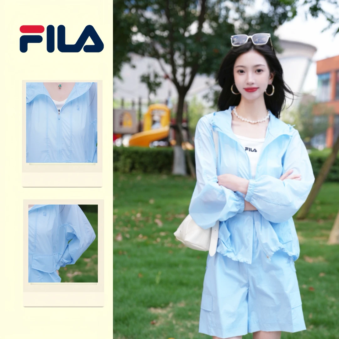 【轻薄防晒衣】斐乐女装夏季新款休闲时尚透气连帽外套F11W533703F