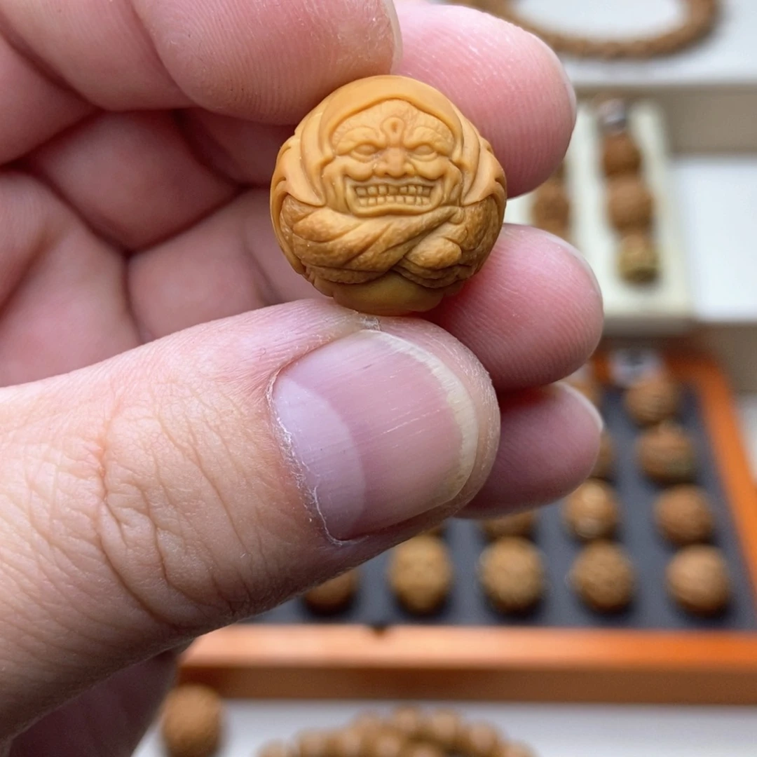 吊坠文玩核桃S*猴头核桃手工单颗