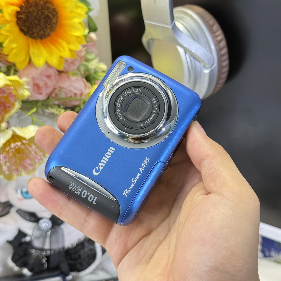 9新 Canon/佳能 佳能a495网红机冷白皮滤镜多 带配件五号电池供电