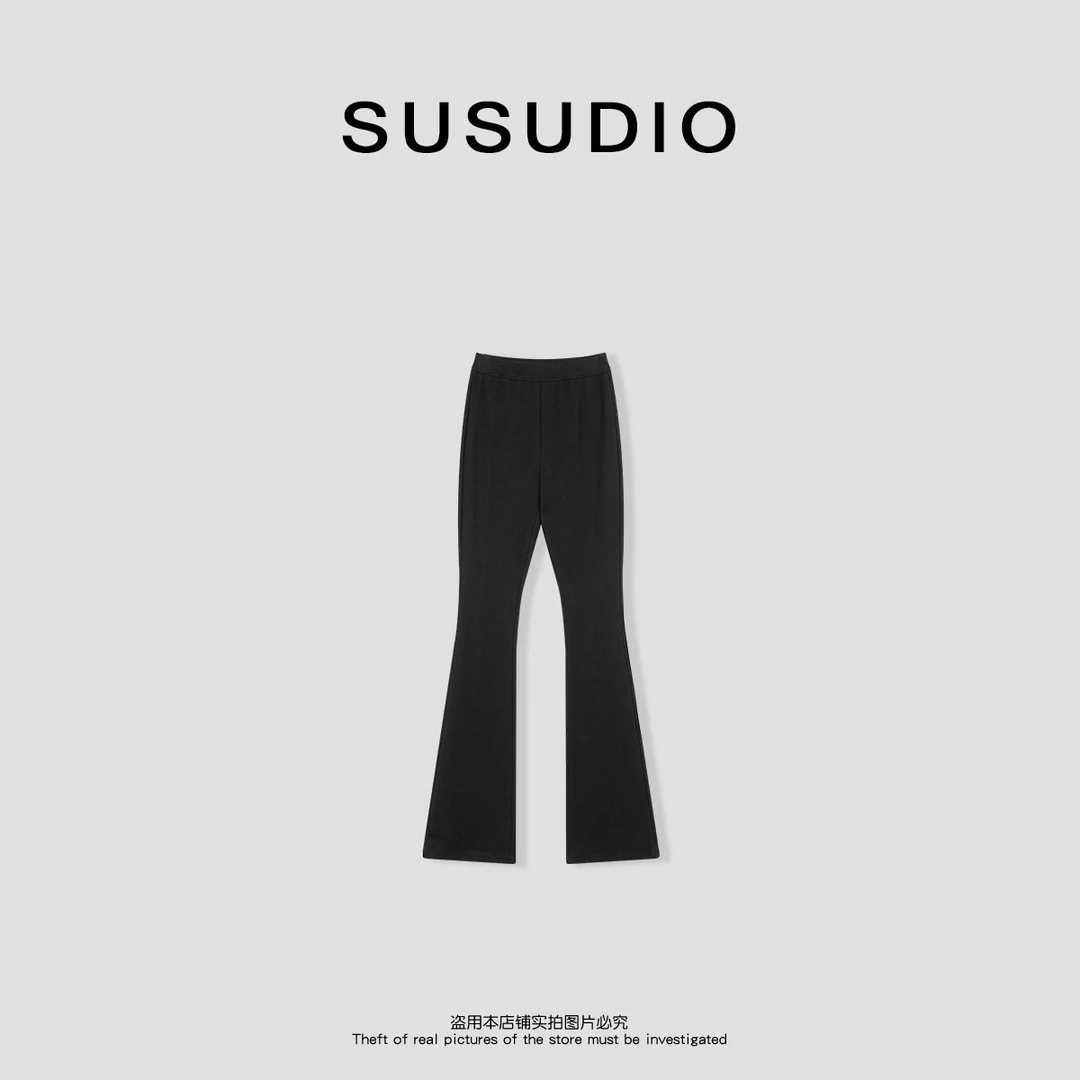 SUSUDIO② 设计款四面弹超显瘦经典休闲马蹄裤40130