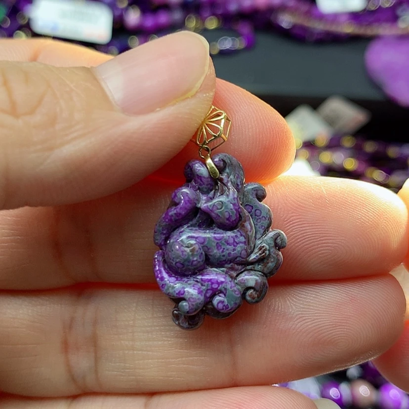 【闪购商品】苏纪石（舒俱来）18K金镶嵌吊坠赠链