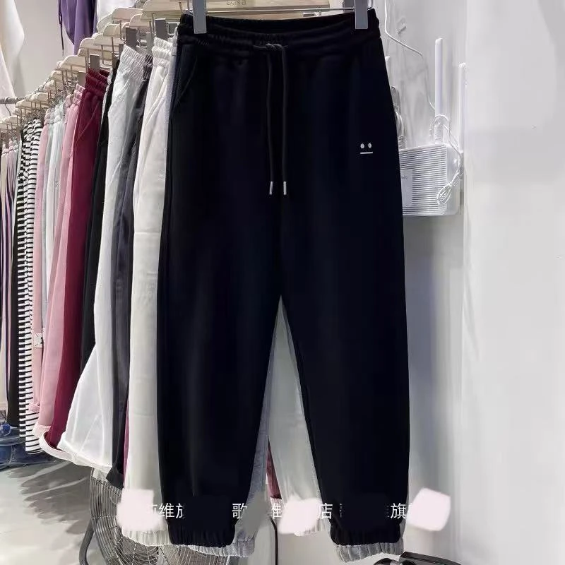 【杭州-新九天-NN3534-时尚女装设计感休闲裤直筒宽松高腰百搭显瘦