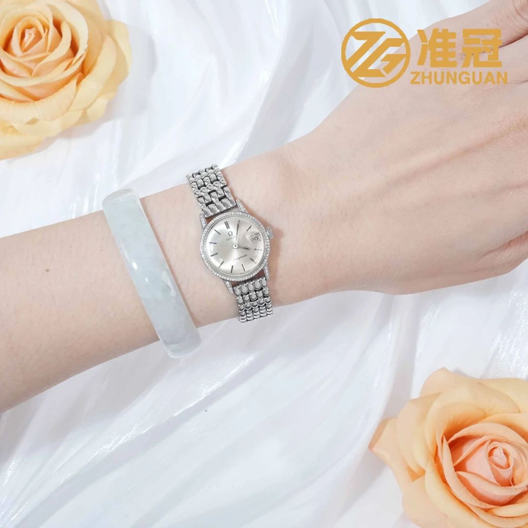 95新 Omega/欧米茄 20.5mm自动机械GH5498 ladymatic瑞士后镶钻